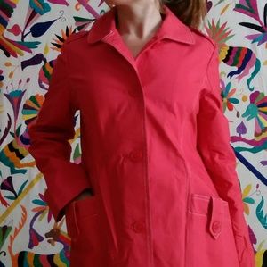 Coral Larry Levine Trench Coat